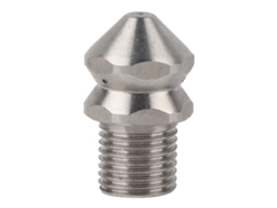 Boquilla De Limpieza De Tuberías De Acero Inoxidable Con Rosca Macho G1/4 Y 4 Orificios Para Aguas Residuales Y Drenaje.