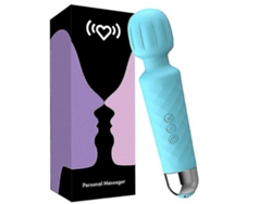 Masajeador Eléctrico Portátil Yizhood Con 20 Patrones De Vibración Y 8 Velocidades - Recargable Por Usb (azul)