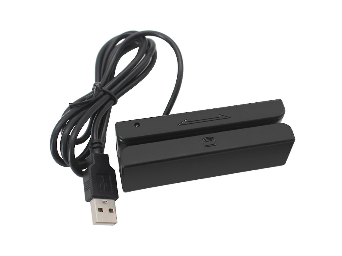 Lector de tarjetas MSR90 con banda magnética, mini lector USB, 3 bandas, compatible con PC