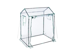 Estufa Relaxdays, Pvc, Porta E Janela De Enrolar, Hbt: 152x132x92 Cm, Estufa Para Legumes, Transparente