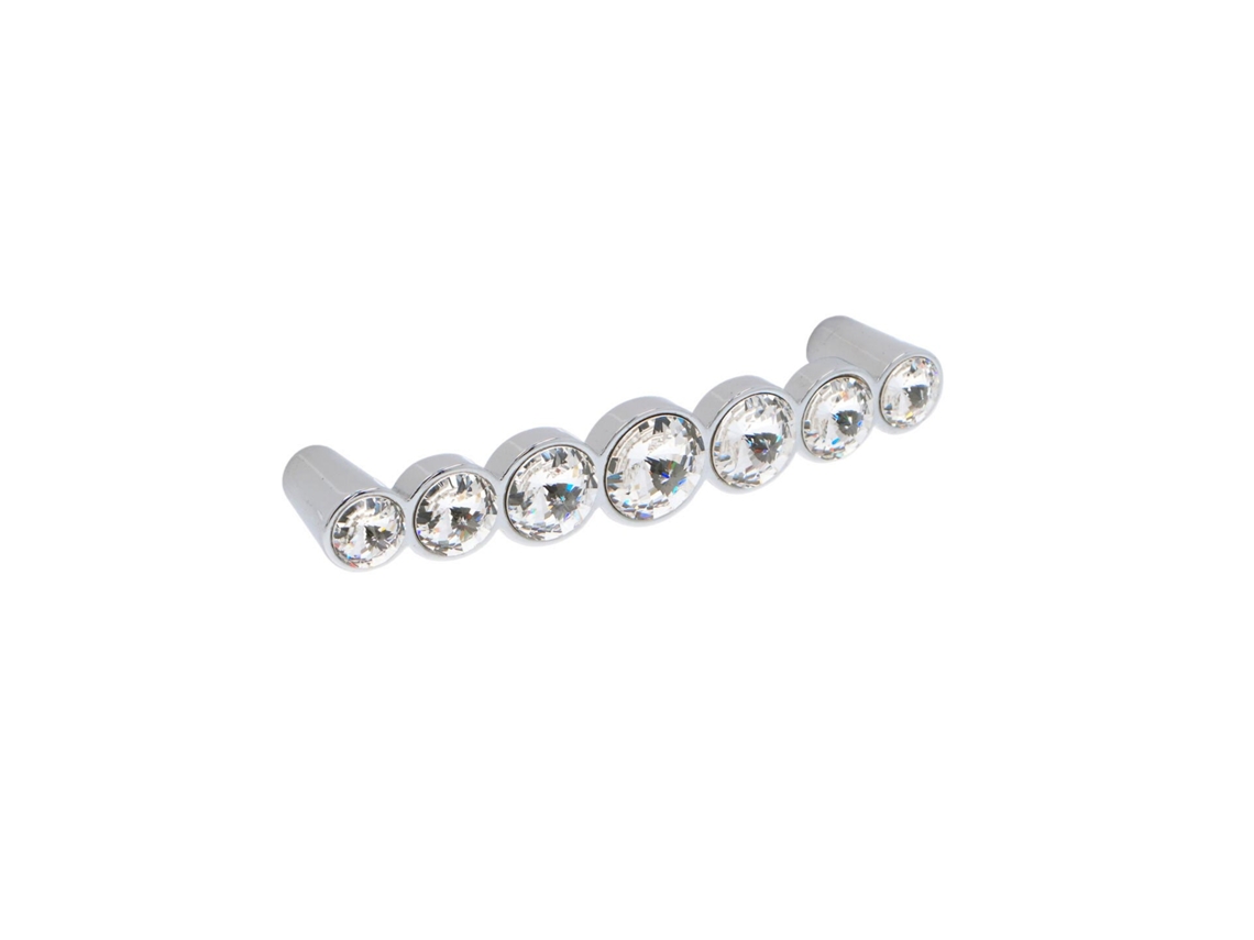 Tirador Para Mueble De Zamac Y Cristal Distancia Entre Centros 96mm Cromo Pulido Lote De 25