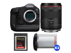 Canon EOS R1 + RF 50mm F/1.4 L VCM + 1 Sandisk 512GB Extreme Pro CFExpress Tipo B + 2 Canon LP e19 + Libro electrónico “20 consejos para fotos impresionantes”