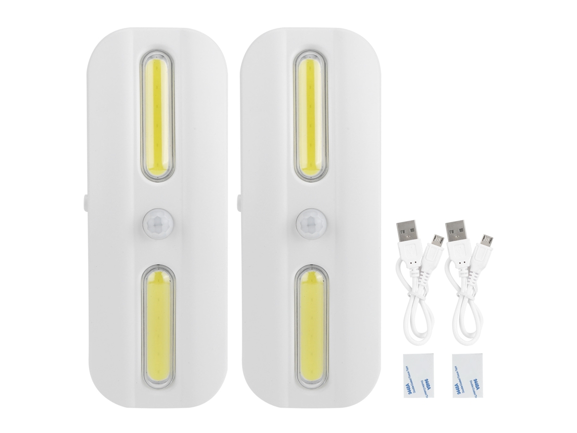 2026-2pcs Luz Led Cob Con Sensor De Movimiento Para Armario Gabinete Pasillo Hogar