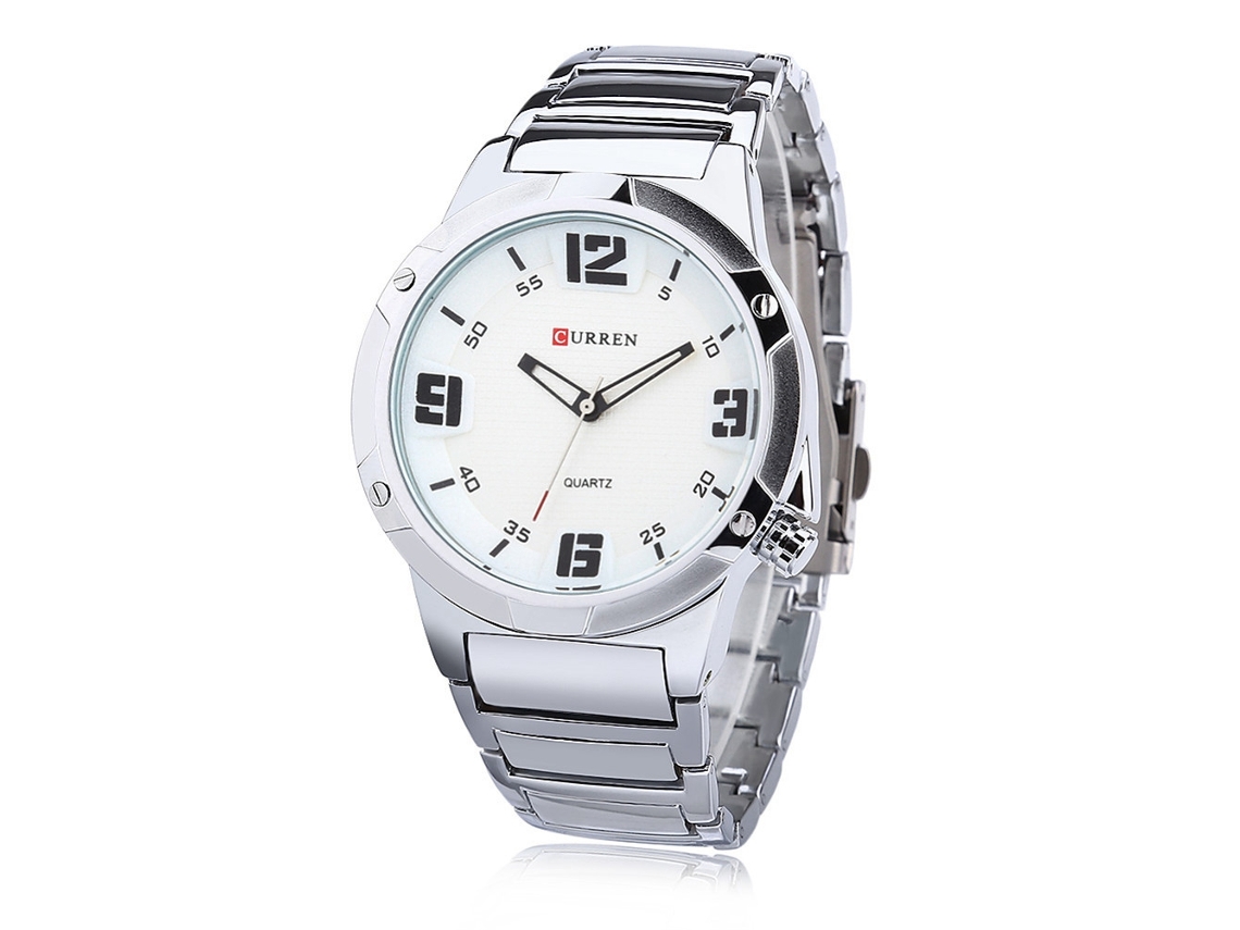 Reloj De Negocios Para Hombre, Resistente Al Agua, Con Correa De Aleación Y Cristal Templado (blanco Y Negro).