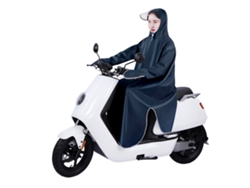 Poncho impermeable Oxford para bicicleta eléctrica con mangas anchas, talla para adulto, azul marino, 5XL