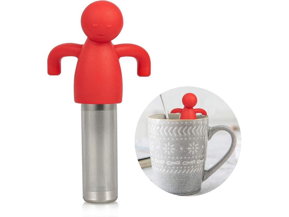 Rebbe-Infuser De Teé Bonito De Acero De Acero Con Mesque Con Mesque Con Mesque Para Lexo de Lexo, Red