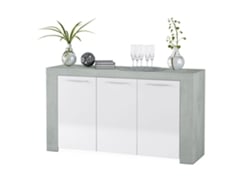 Aparador Ambit Blanco Artik (Blanco Mate) - Gris Cemento 144 x 80 x 42cm cm