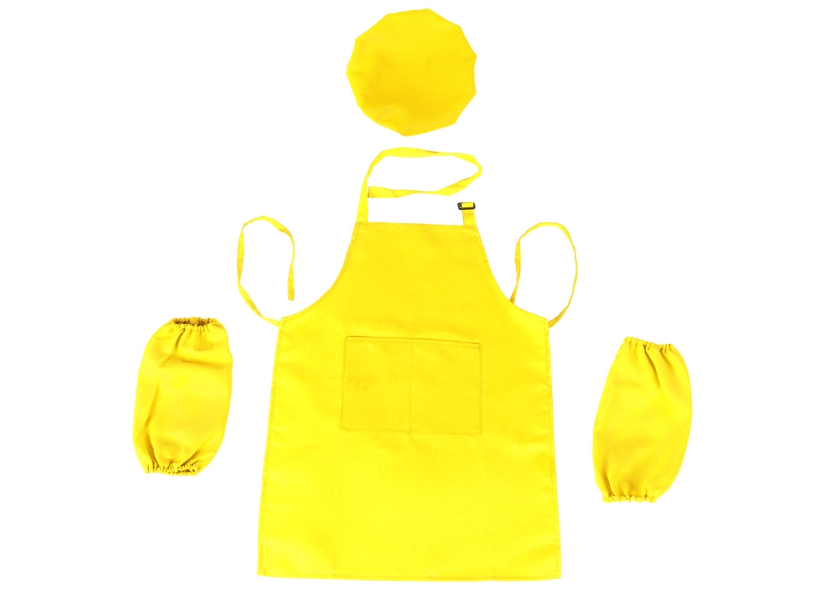 VYLARA Com Alça De Bolso E Ajuste, Avental De Babador Infantil Para Cozinha De Cozinha Pintura De Cozinha, Chapéu De Chef Infantil E Avental Conjunto Leve E