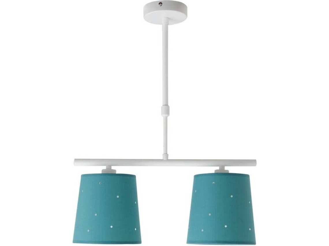 Lámpara de Techo FABRILAMP Consciencia (Azul - E14 - Máx. 40W - Metal - Tela)