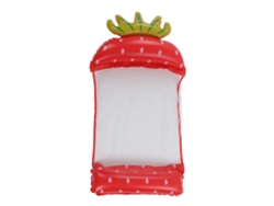 Hamaca hinchable con estampado de fresas para piscina