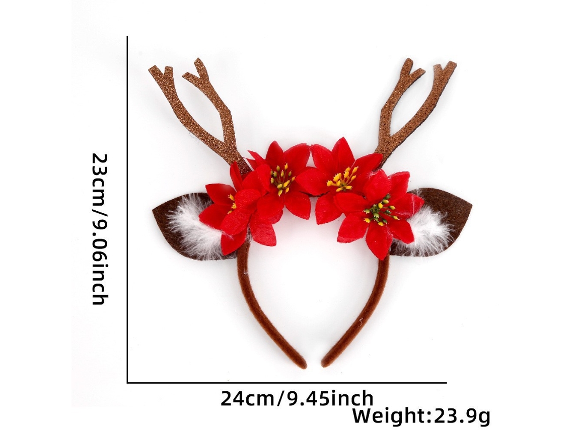 Diadema navideña con cuernos, accesorio navideño brillante, ideal para fiestas, cosplay y uso diario Aeuzwr (Estilo 7)