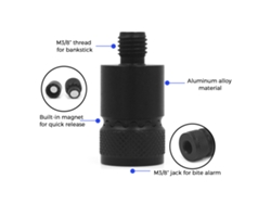 Conector rápido para alarma magnética de pesca de carpas