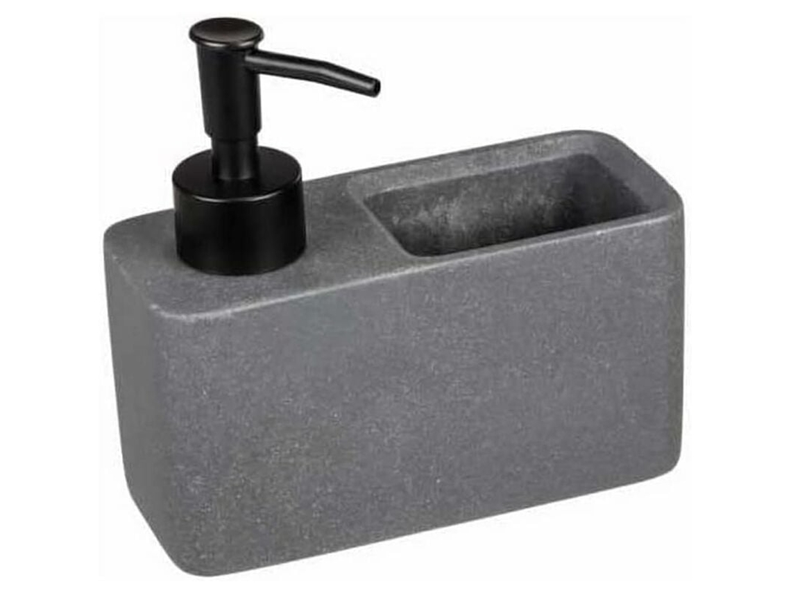 Dispensador De Jabón De Vidrio Esmerilado Con Aspecto De Piedra Contemporánea, Compartimento Compacto Para Esponjas Lavavajillas, Dispensador De Jabón