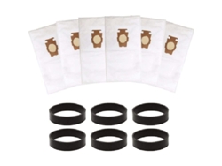 Kit De 12 Piezas: 6 Bolsas Para El Polvo Y 6 Bandas Elásticas Para La Aspiradora Kirby Sentria G10 G10e.