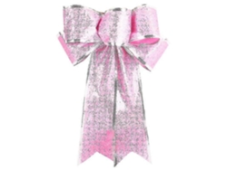 Adorno navideño con lazo grande para árbol de Navidad, envoltura de regalos de Navidad, decoración para fiestas navideñas Hengjian