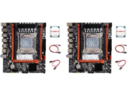 2x Placa Base X99h Cpu E5 2666 V3 Kit De Cables De Conmutación Sata Lga2011 - Ranura Ddr3x4