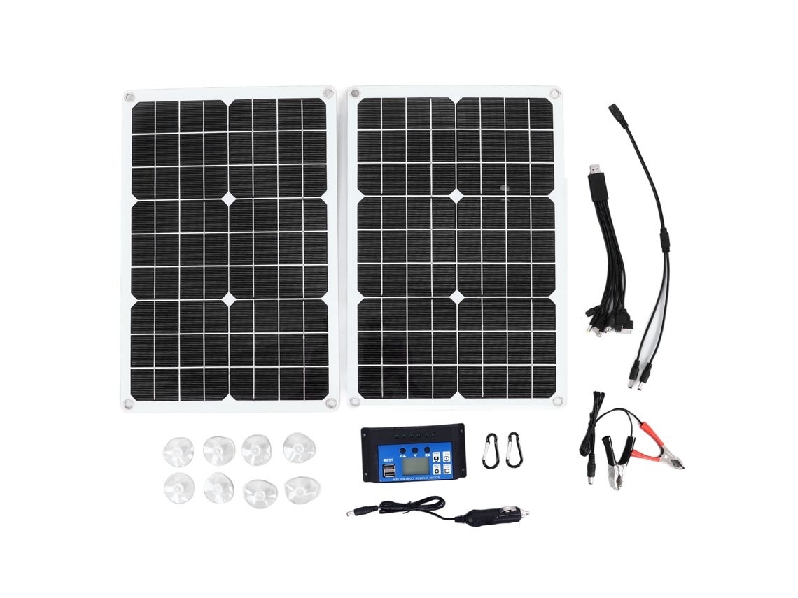 Paneles Solares Portátiles De Alta Eficiencia Con Cargador Para Automóviles, Vehículos Recreativos Y Uso En Exteriores.