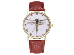 Reloj De Pulsera Analógico De Cuarzo De Aleación, Informal, De Negocios, Para Parejas, Color Café.