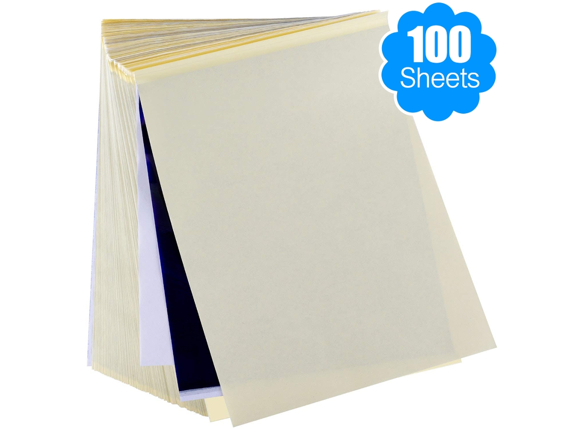 Papel de transferencia para tatuajes, 100 hojas, papel térmico para plantillas de piel, tamaño A4.