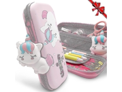 Estuche para lápices Unicorn Girl, bonito estuche para lápices para niños, bolsa de almacenamiento de gran capacidad con compartimento Chennnls