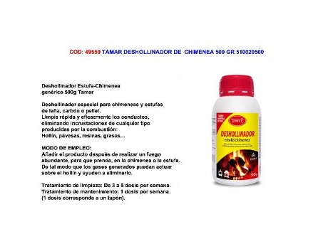 Tamar deshollinador de chimenea 500 gr 510020500