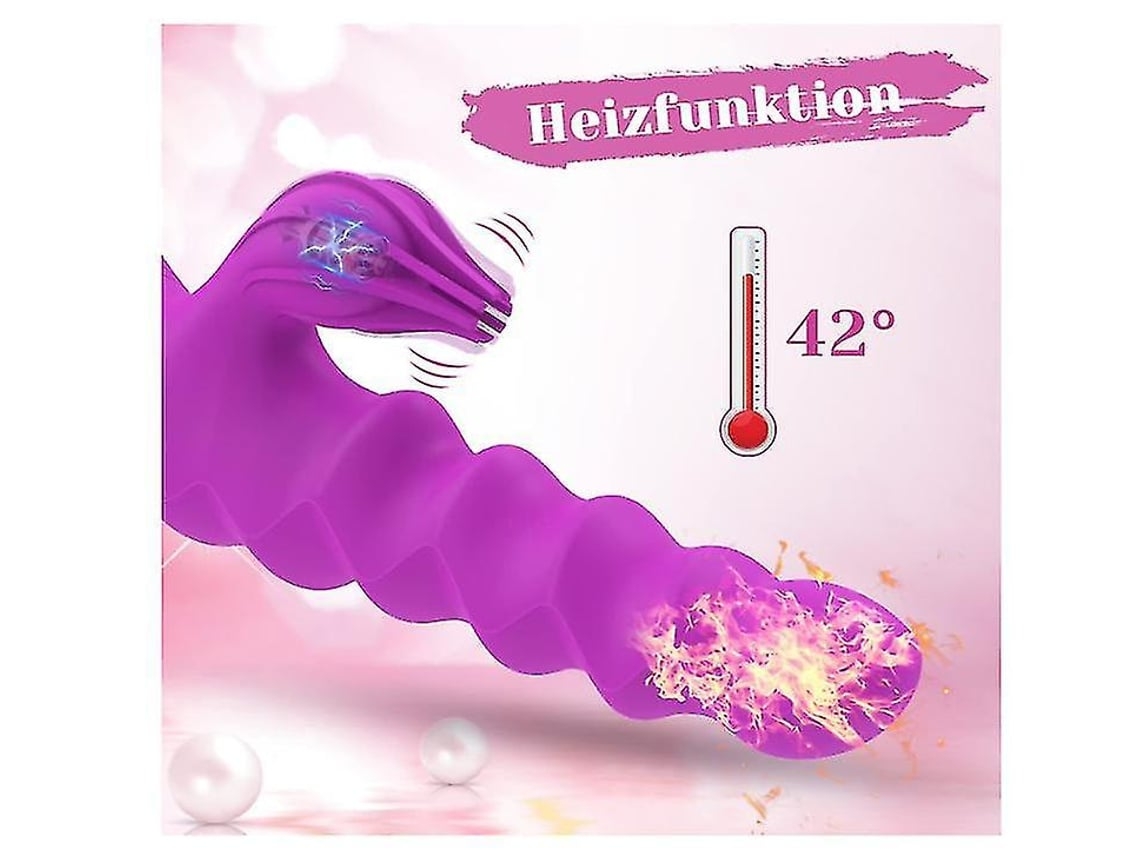 Vibrador De Punto G Femenino Con Control Remoto Y Función De Calentamiento, Vibrador De Empuje, 10 Modos, Morado Ushion