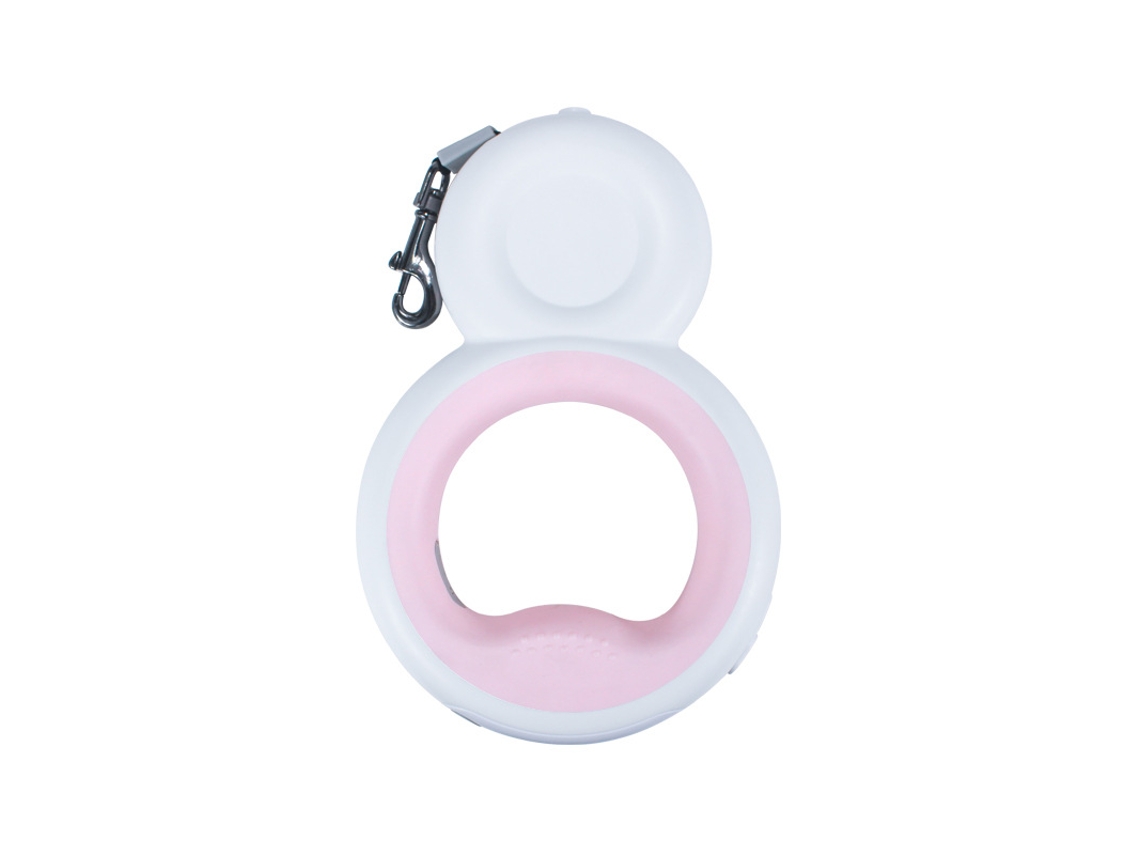 Correa Ajustable Perros, 3m Extensible Retráctil, Linterna Led, Pequeño/mediano, 15kg, Rosa, 5m