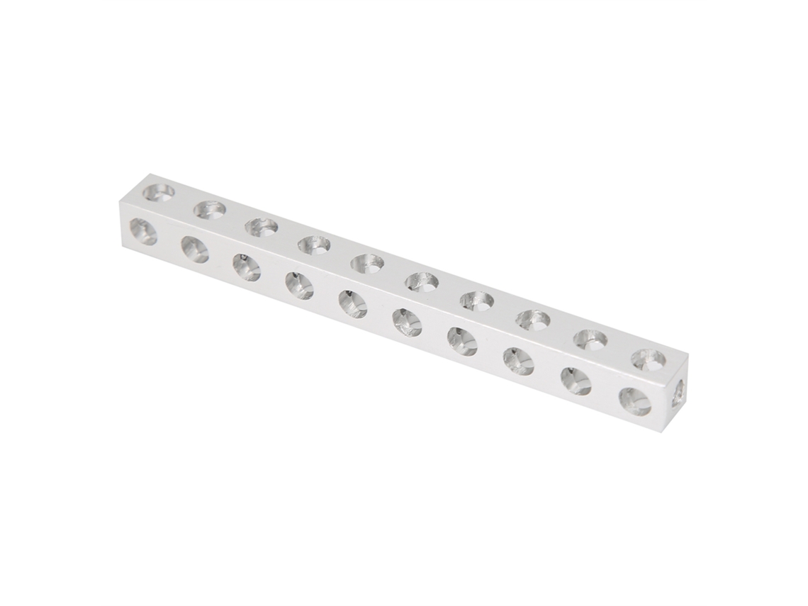 Peça De Estrutura Robótica Viga Quadrada 10 Orifícios 8x8x80mm Acessório 3106-0010-0080