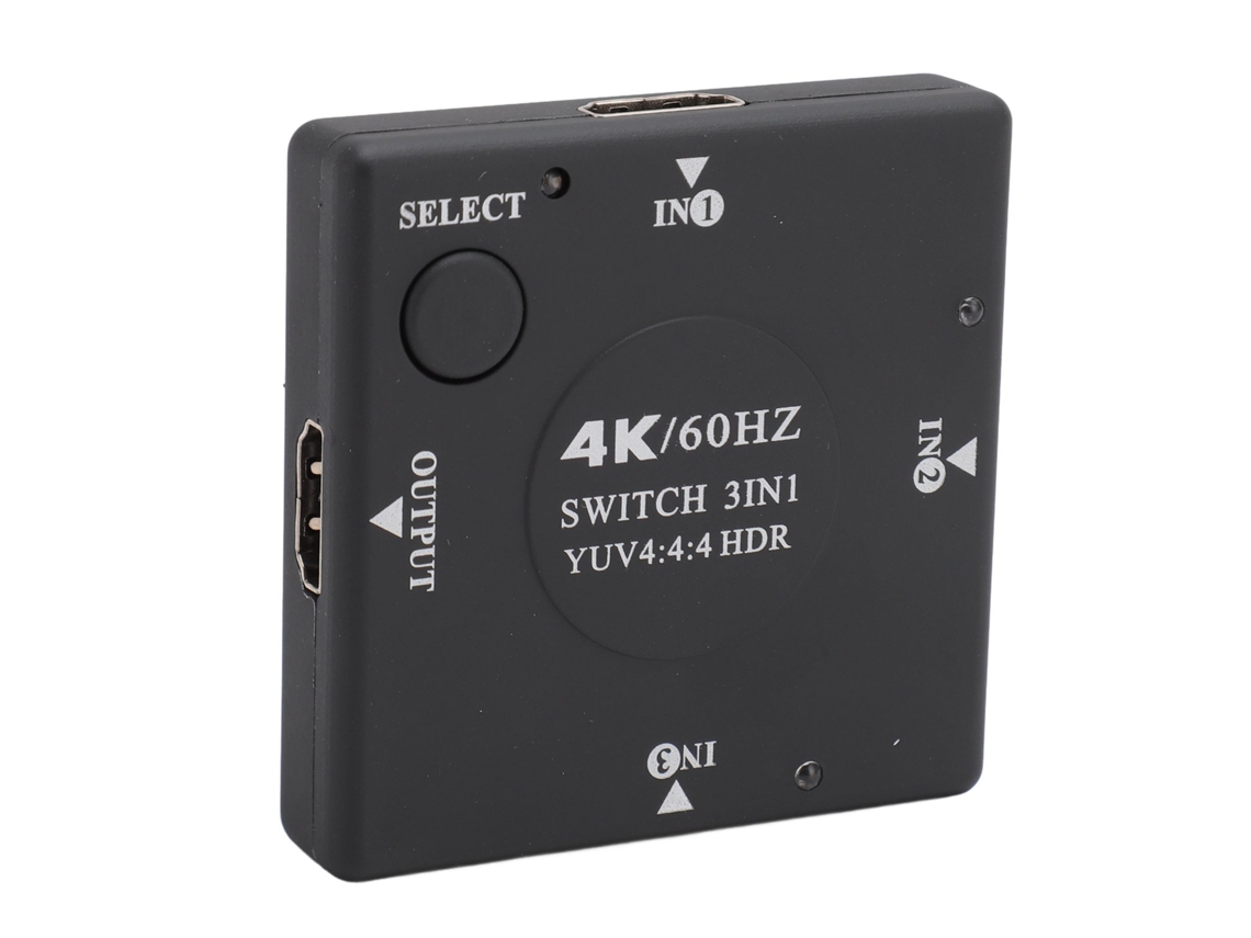 Selector De Salida 3 En 1 De Interfaz Multimedia Hd Switch 2.0 4k 60hz Para Tv Digital, Dvd, Proyector Y Receptor Av