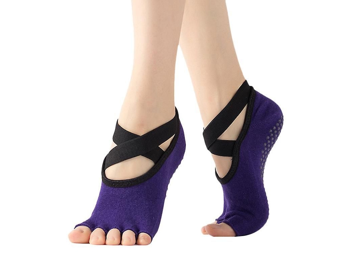 2026-calcetas Antideslizantes Para Mujer Open Toes Grip Pilates Ballet Gimnasia Baile Temporada Todas