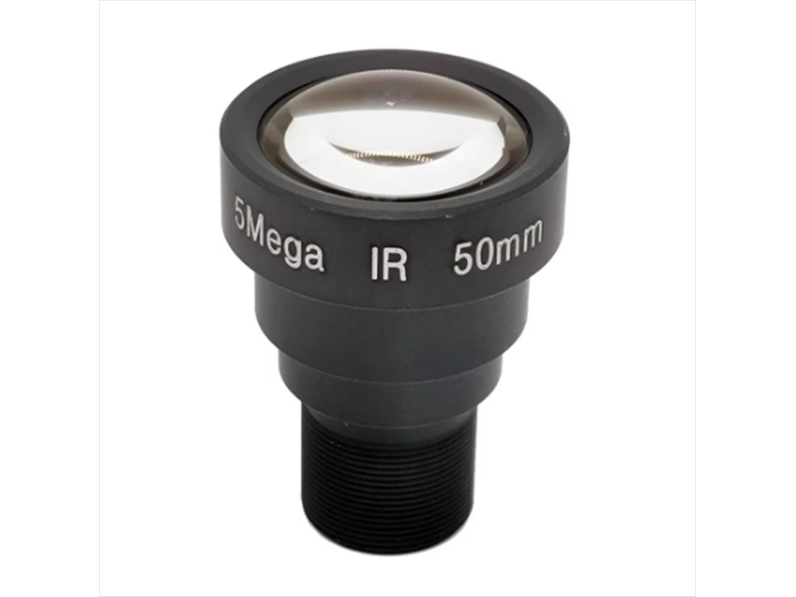 Lente telefoto negra de 50 mm para cámaras de vigilancia, lente de 5 megapíxeles, compatible con sistemas AHD analógicos...
