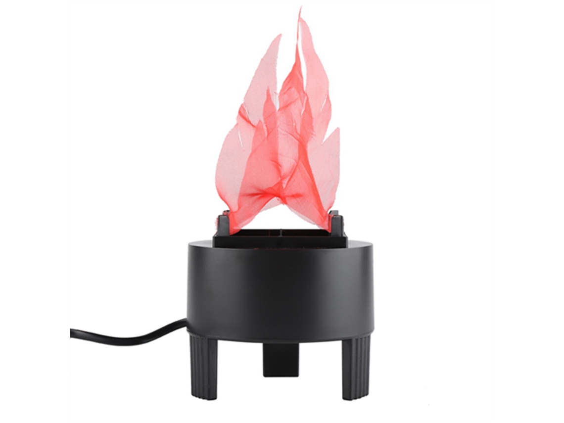 Lámpara LED decorativa con efecto llama 2026 con base negra para fiestas, pubs, karaokes y discotecas.