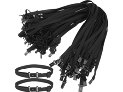 Paquete De 50 Extensiones De Nudo Ajustables Y Elásticas Con Lazo Ajustable, Accesorios Prácticos.