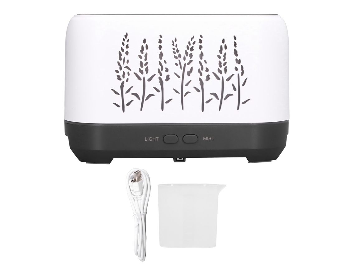 Humidificador USB de 200 ml con lámpara ambiental de llama hueca, humidificador ultrasónico de aromaterapia.