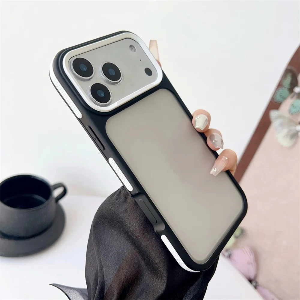 (iphone 17, Blanco) Funda De Lujo Mate Para Teléfono, Apta Para Iphone, Carcasa Rígida Semitransparente A Prueba De Golpes.