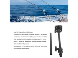 Base Universal Para Detector De Peixes Suporte Giratório 360° Compatível Com Garmin Humminbird Lowrance Raymarine