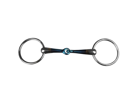 Bocado de caballo de 2 anillas con articulación de hierro blando HORKA