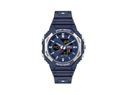 (azul) Reloj Deportivo Multifuncional Resistente Al Agua, Luminoso, Con Doble Pantalla Y Resistente A Los Golpes.