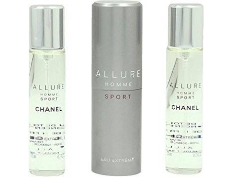 Perfume CHANEL Allure Homme Sporteau Extrême Refillable Travel Spray 3X20 Ml (60 ml eau de toilette Hombres)
