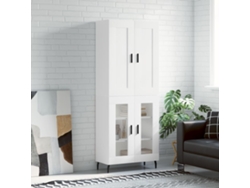 Aparador Alto Madera Contrachapada Blanco 69,5x34x180 Cm