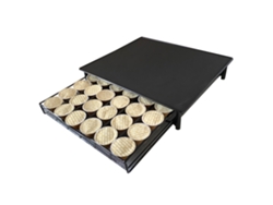 Soporte Organizador Cápsulas Dolce Gusto NYANA Home Capacidad 36 Capsulas Compatibilidad Dolce Gusto Cubierta Metálica Soporte Metálico Bandeja Mallada