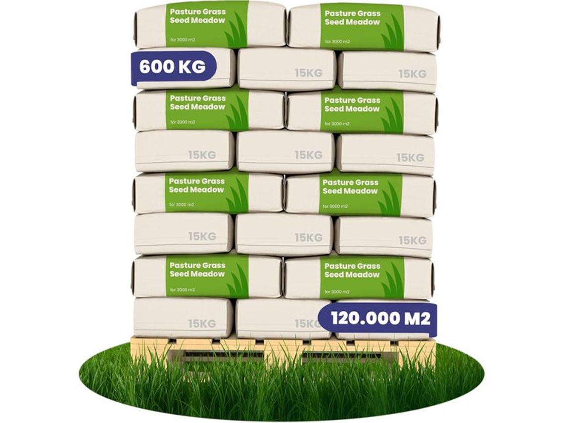 Semillas de Césped Rural Especial para Caballos y Pequeños Animales 600 Kg para 12 Ha ORGANIFER