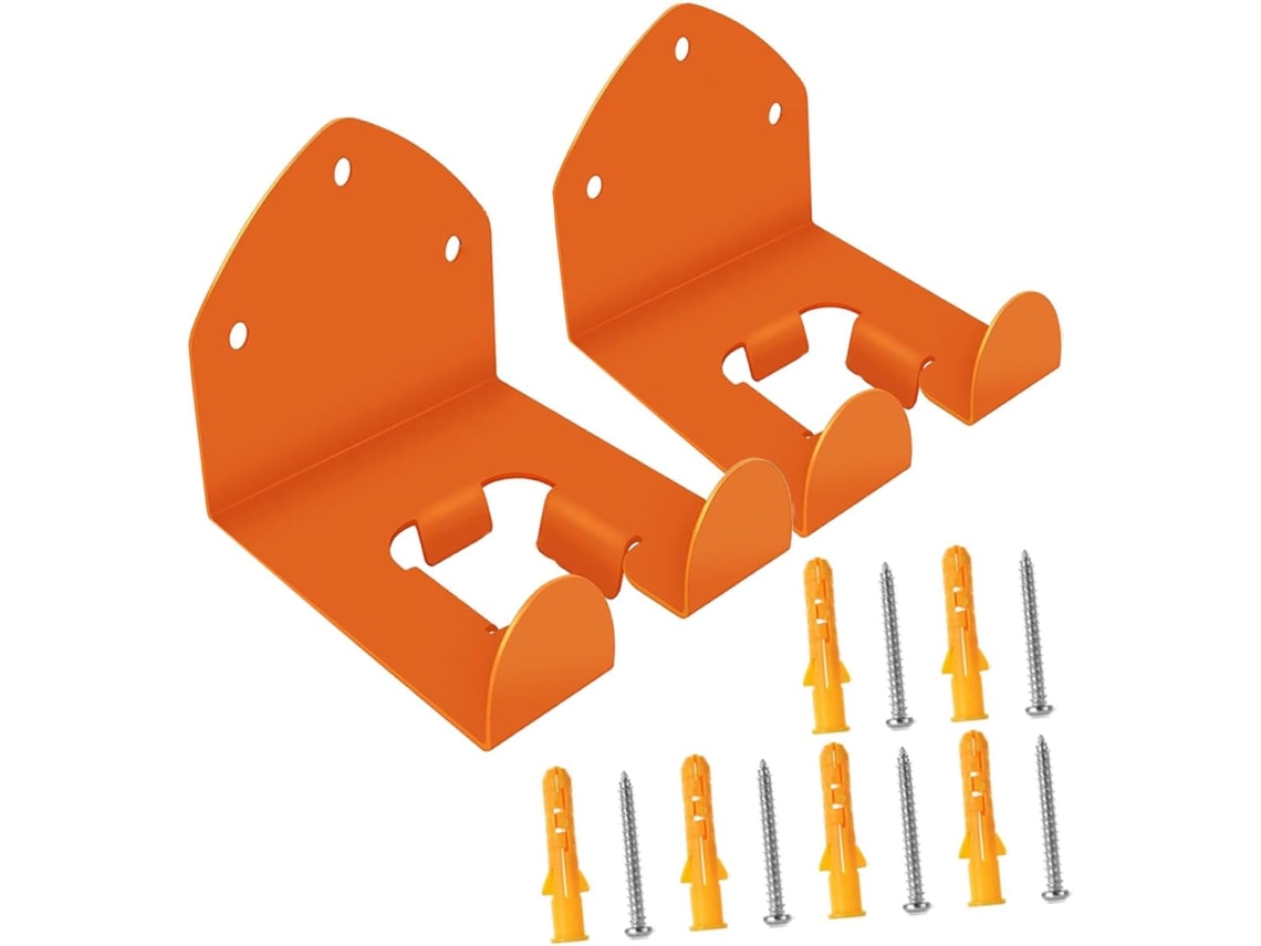 Gancho Pared Resistente Cortacésped Metal Macizo Especificado Capacidad Garaje Jardín Juego 2 Piezas No Alta