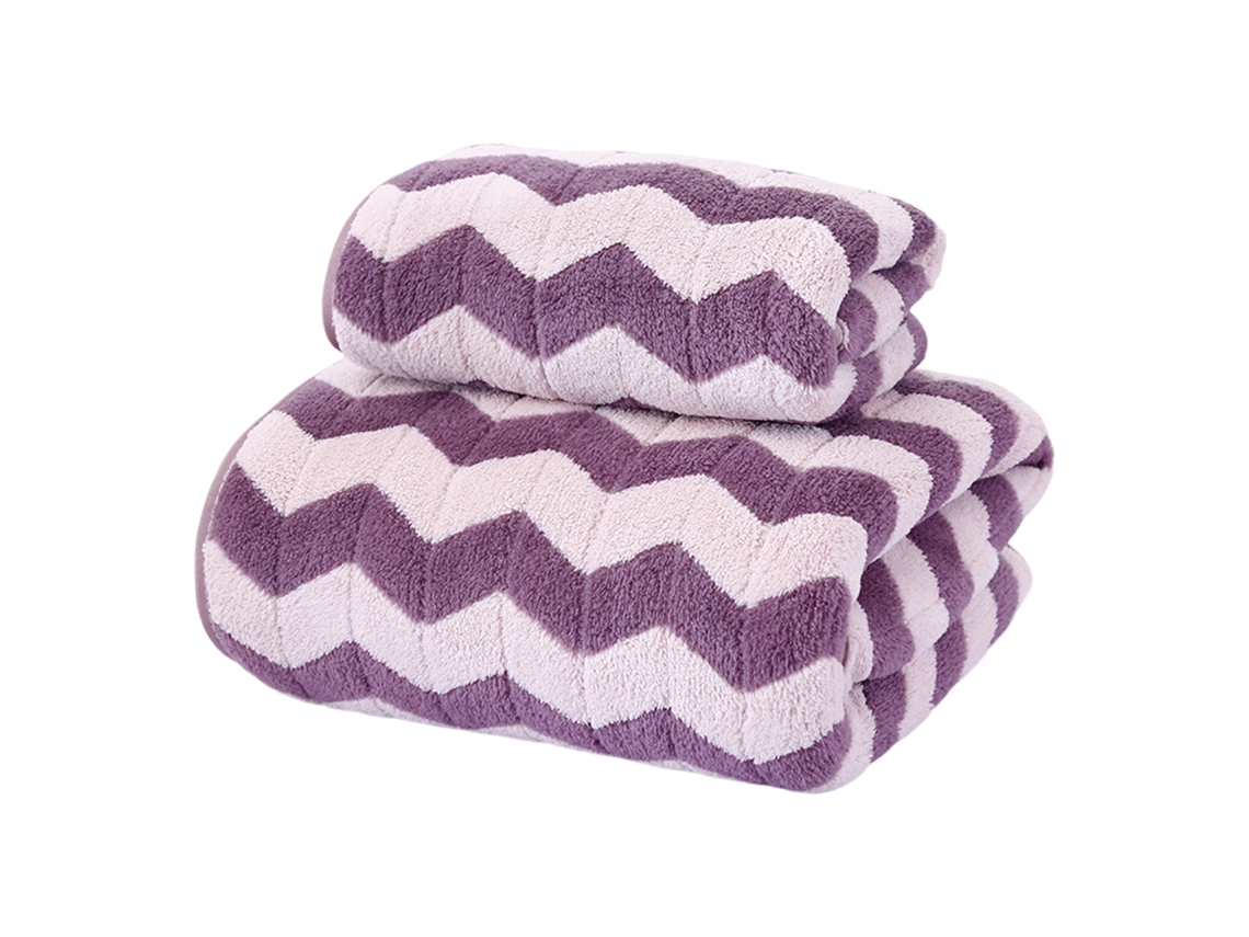 Toalla Kofihety Waffle Baño Secado Rápido Ligeras Baño Algodón Púrpura (35x25x15cm)