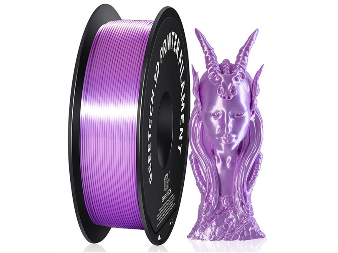 Filamento PLA de seda GEEETECH, multicolor, para impresora 3D, 1,75 mm, 1 kg/rollo, acabado brillante (1 kg)