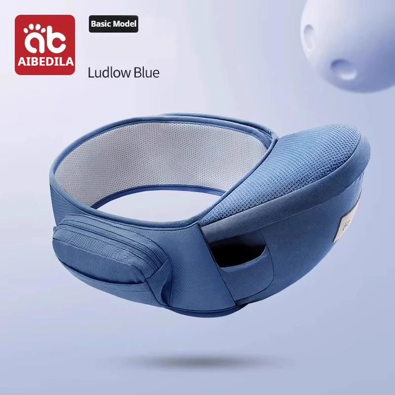 (azul Básico) Canguru Para Bebê Com Apoio De Cintura Respirável, Apoio De Cintura Ergonômico Para Bebê