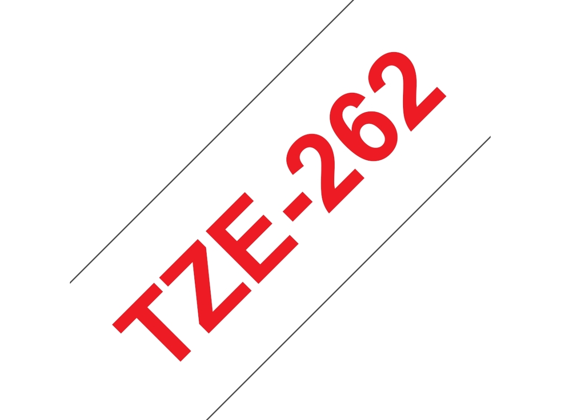 Cinta laminada Compatible Brother Tze262 Texto Rojo / Fondo Blanco 36Mm X 8M