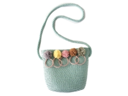 Bolso bandolera Truyuety con palmera verde y flores pequeñas