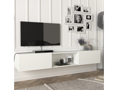Mueble de TV [EN.CASA] Paltamo (180 x 31 x 30 cm - Aglomerado - Blanco)