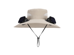 Sombrero Solar Chrui Con Ventilador Doble Y Carga Usb (caqui)